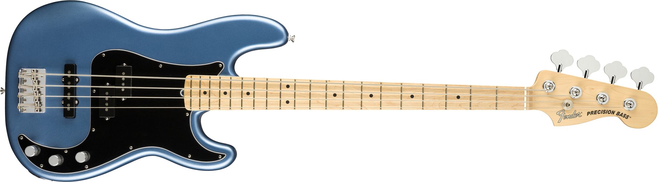 Fender Precision Bass American Performer Usa Mn - Satin Lake Placid Blue - Solid body electric bass - Main picture