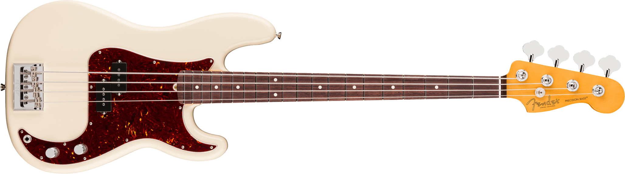 Fender Precision Bass American Pro. Usa Rw - Olympic White - Solid body electric bass - Main picture