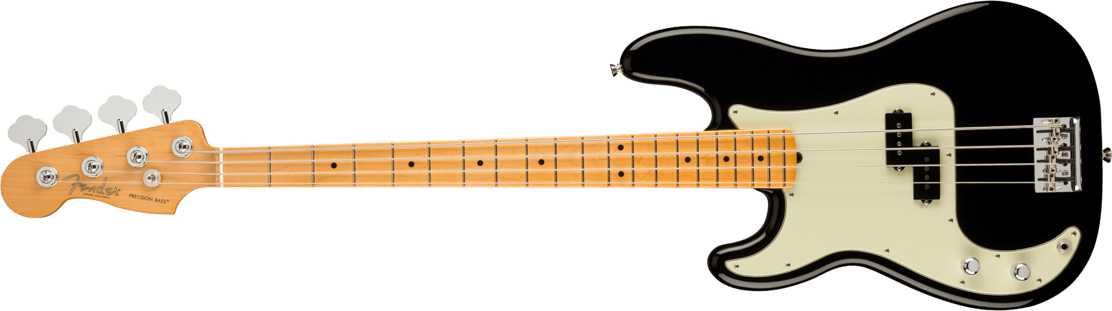 Fender Precision Bass American Professional Ii Lh Gaucher Usa Mn - Black - Solid body electric bass - Main picture