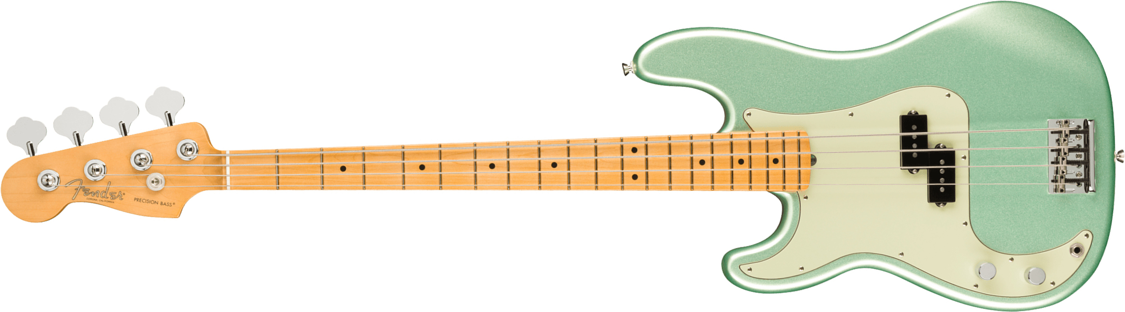 Fender Precision Bass American Professional Ii Lh Gaucher Usa Mn - Mystic Surf Green - Solid body electric bass - Main picture