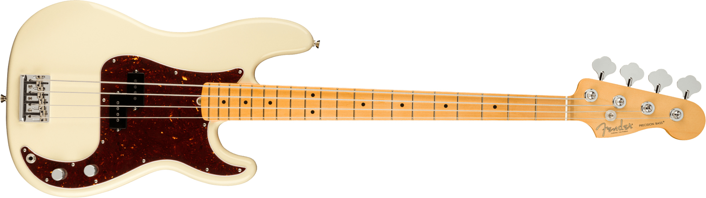Fender Precision Bass American Professional Ii Usa Mn - Olympic White - Solid body electric bass - Main picture