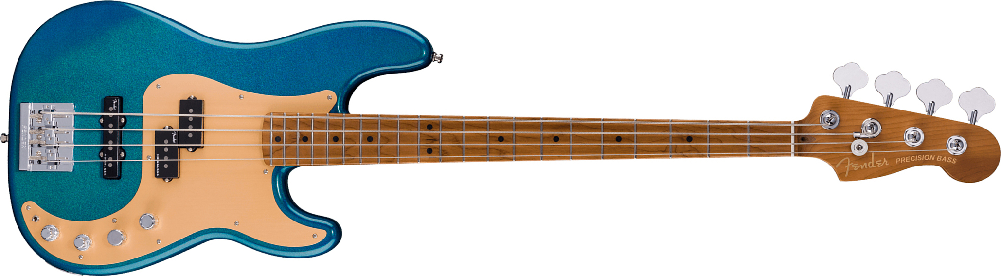 Fender Precision Bass American Ultra Ii Ltd Usa Active Mn - Aurora Metallic - Solid body electric bass - Main picture