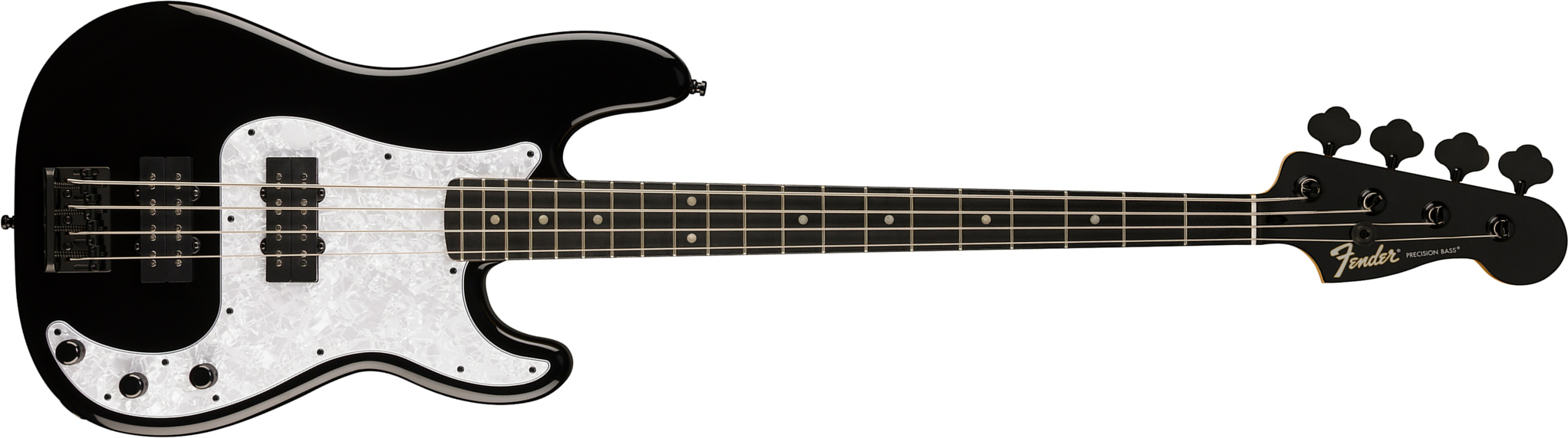 Fender Precision Bass Hh Player Fusion Ltd 2h Eb - Black - Solid body electric bass - Main picture