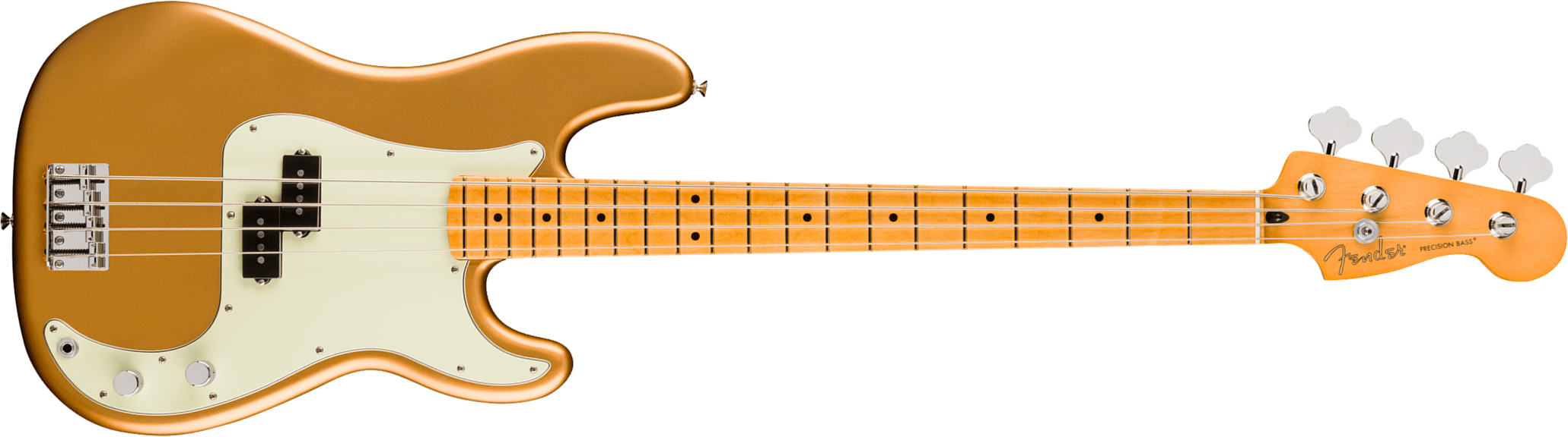 Fender Precision Bass Player Ii 75th Ann. Mex Ht 2s Mn - Aztec Gold - Solid body electric bass - Main picture