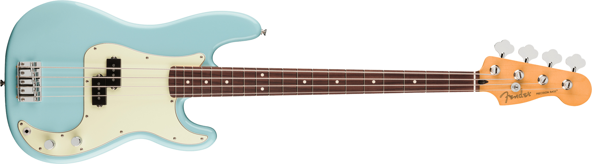 Fender Precision Bass Player Ii 75th Ann. Mex Ht 2s Rw - Daphne Blue - Solid body electric bass - Main picture