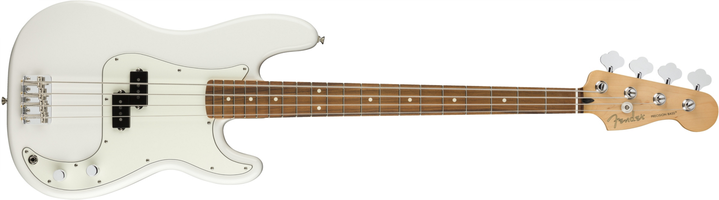 Fender Precision Bass Player Mex Pf - Polar White - Solid body electric bass - Main picture