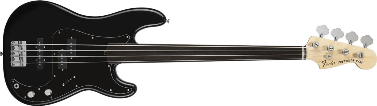 Fender Precision Bass Tony Franklin Fretless Black - Black - Solid body electric bass - Main picture