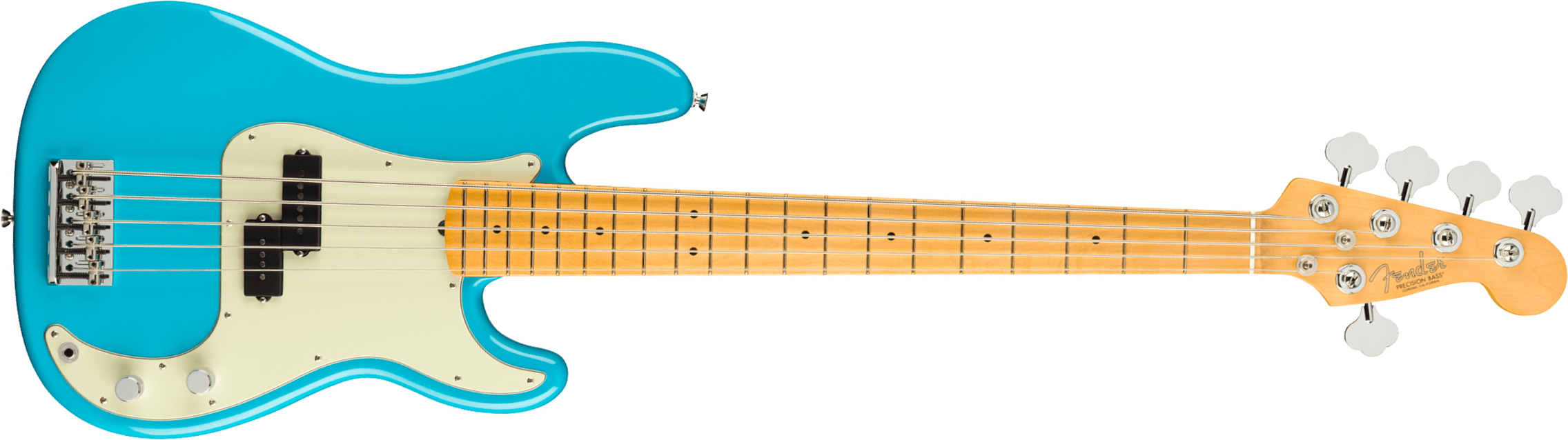 Fender Precision Bass V American Professional Ii Usa 5-cordes Mn - Miami Blue - Solid body electric bass - Main picture