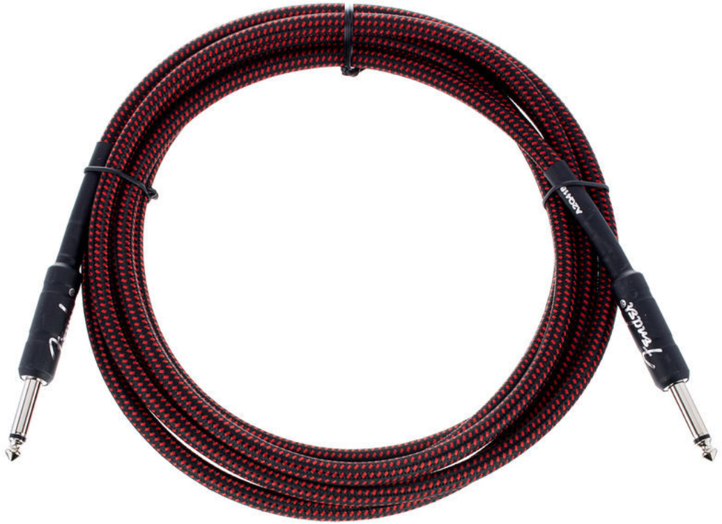 Fender Professional Instrument Cable Droit/droit 10ft Red Tweed - Cable - Main picture