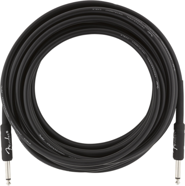 Fender Professional Instrument Cable Droit/droit 18.6ft Black - Cable - Main picture