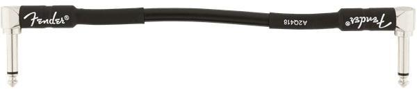 Cable Fender Professional Instrument Patch Cables, Angle/Angle, 6inc - Black