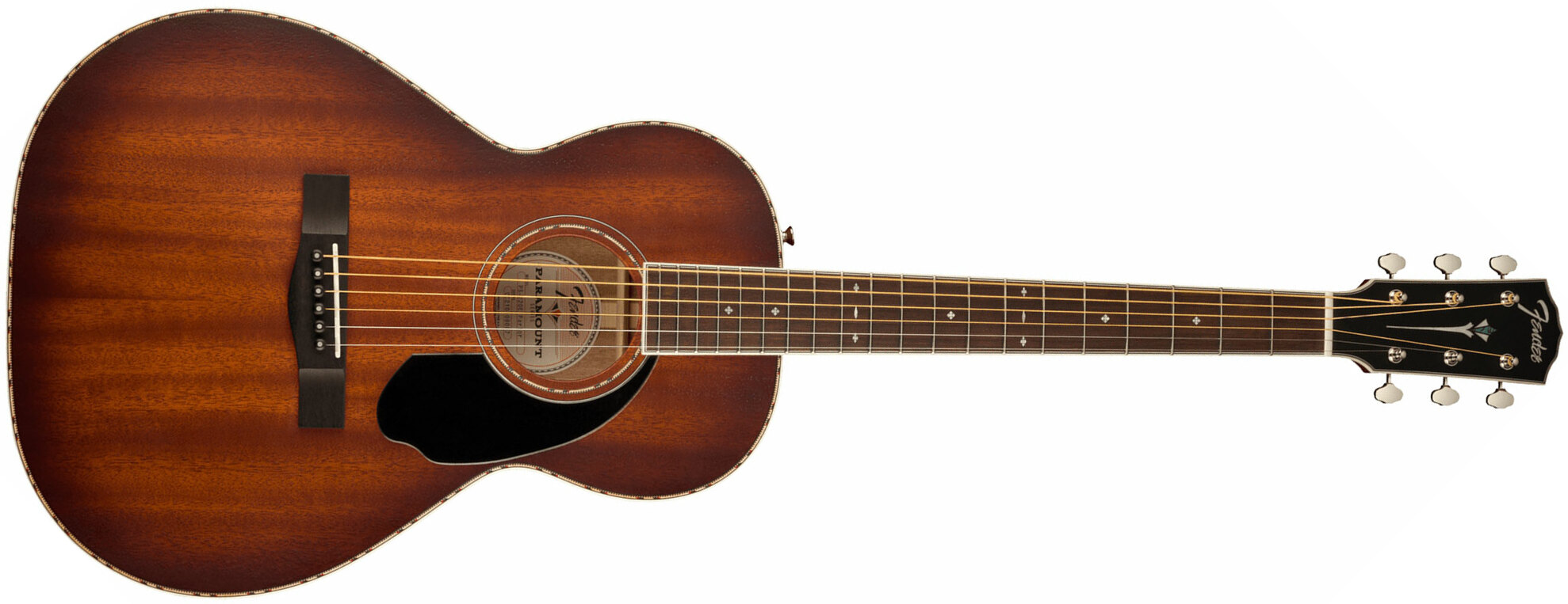Fender Ps-220e Paramount All Mahogany Parlor Tout Acajou Ova - Aged Cognac Burst - Electro acoustic guitar - Main picture