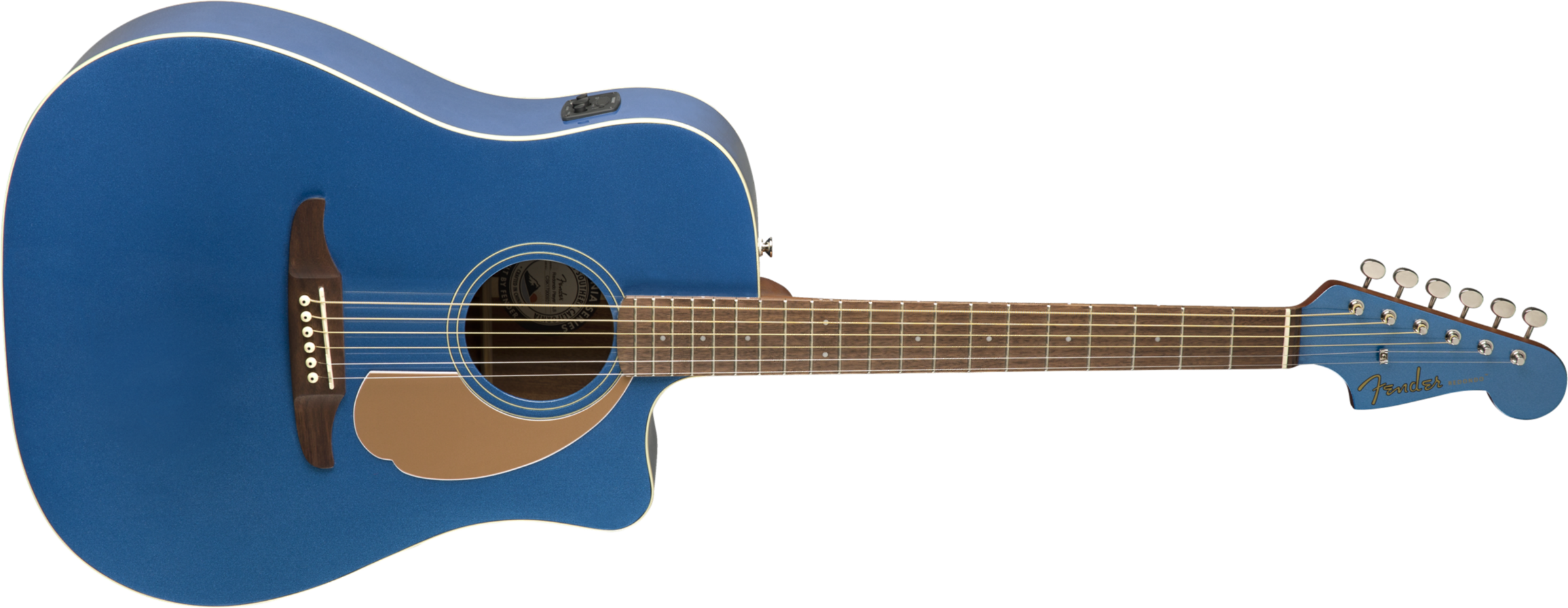Fender Redondo California Player Dreadnought Cw Epicea Acajou Pau - Belmont Blue - Electro acoustic guitar - Main picture