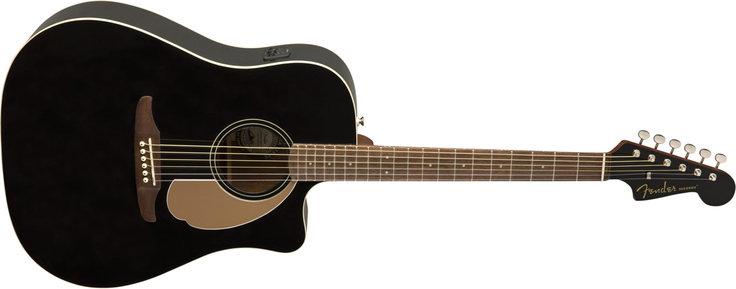 Fender Redondo California Player Dreadnought Cw Epicea Acajou Pau - Jetty Black - Electro acoustic guitar - Main picture