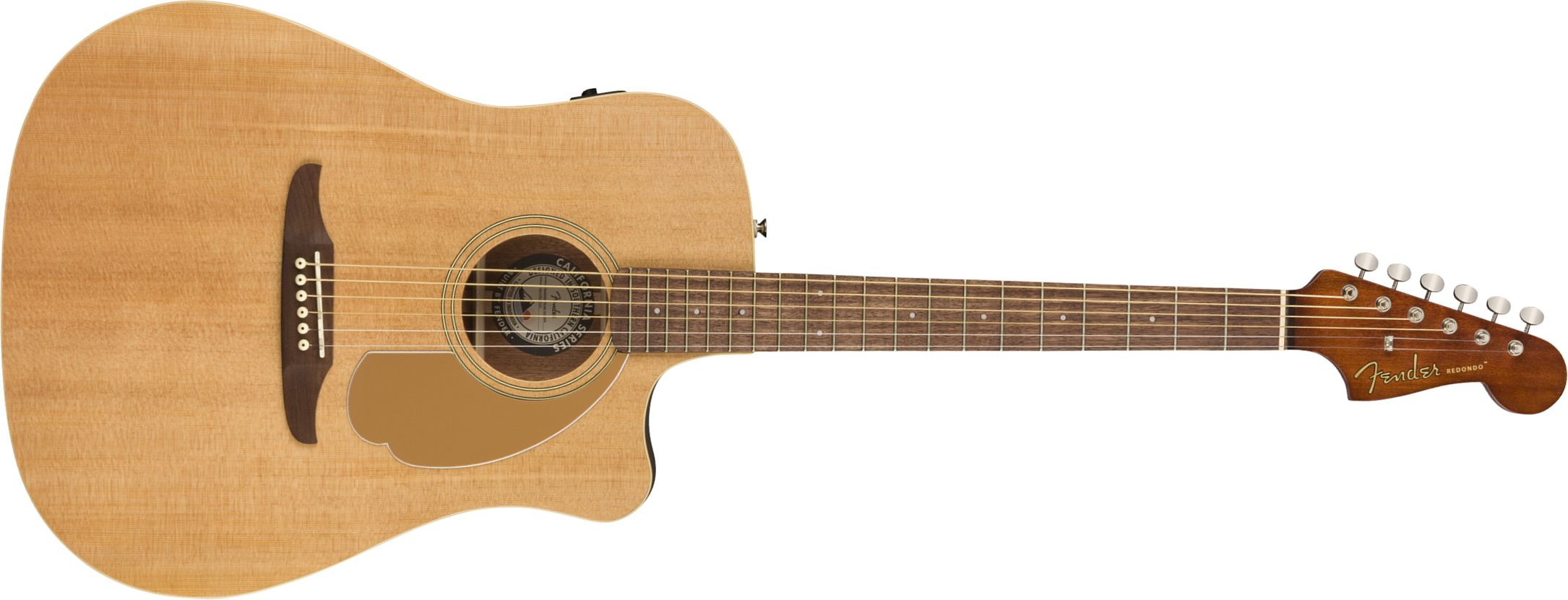 Fender Redondo California Player Dreadnought Cw Epicea Acajou Wal - Natural - Electro acoustic guitar - Main picture