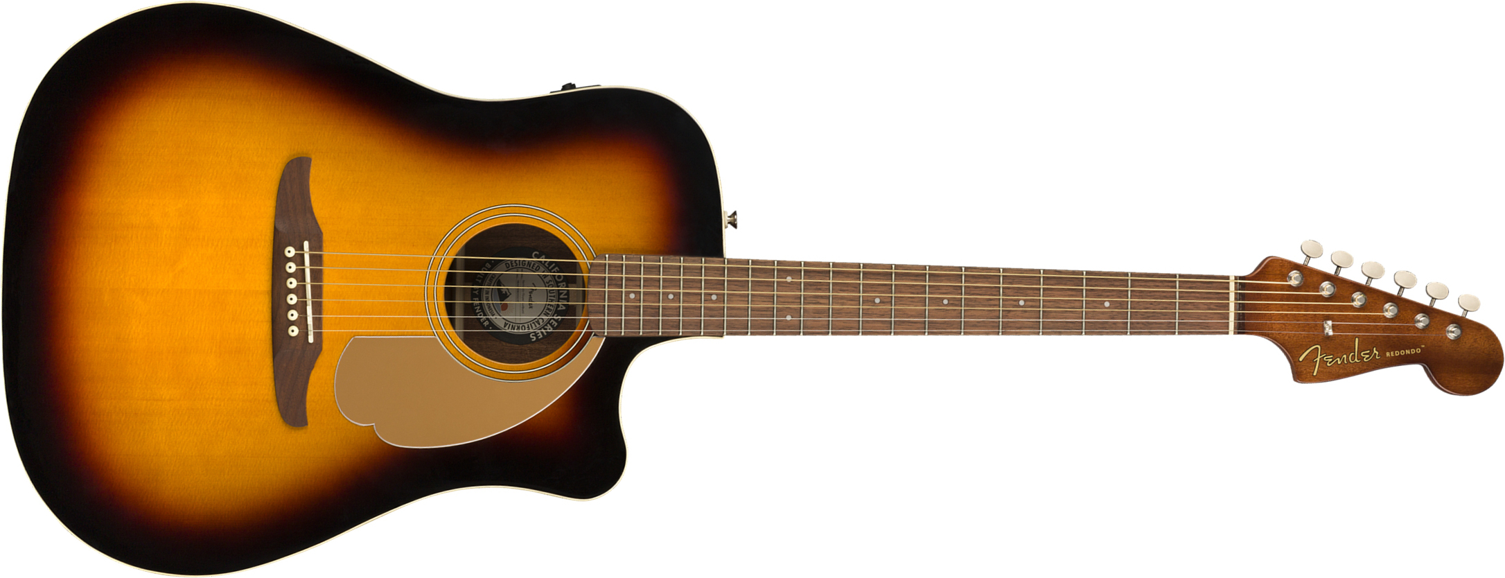 Fender Redondo Player California Dreadnought Cw Epicea Acajou Wal - Sunburst - Electro acoustic guitar - Main picture
