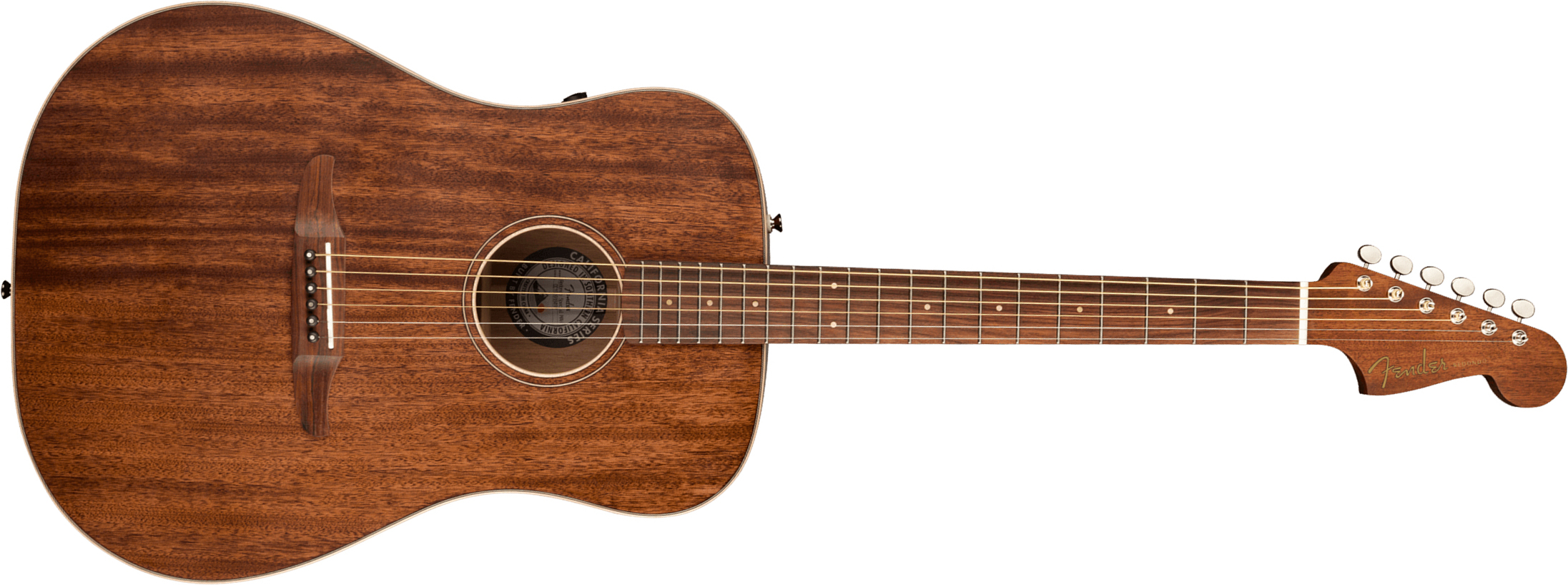 Fender Redondo Special California Dreadnought Tout Acajou Pf +housse - Natural Satin - Electro acoustic guitar - Main picture