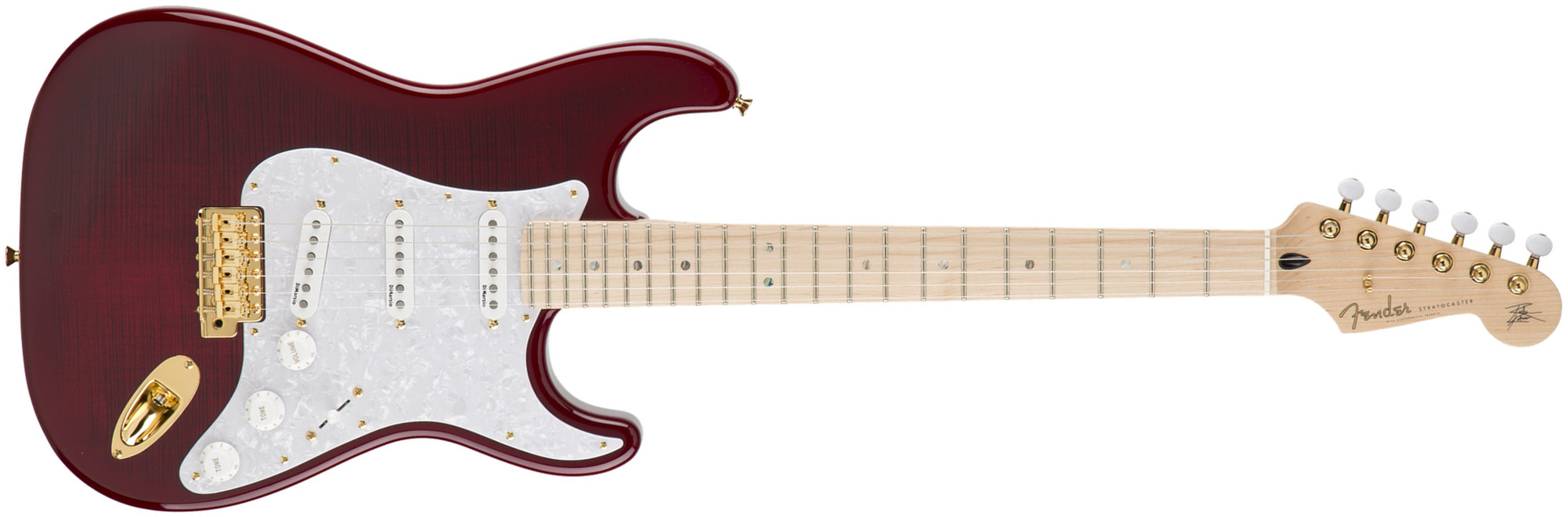 Fender Richie Kotzen Strat Japan Ltd 3s Mn - Transparent Red Burst - Str shape electric guitar - Main picture