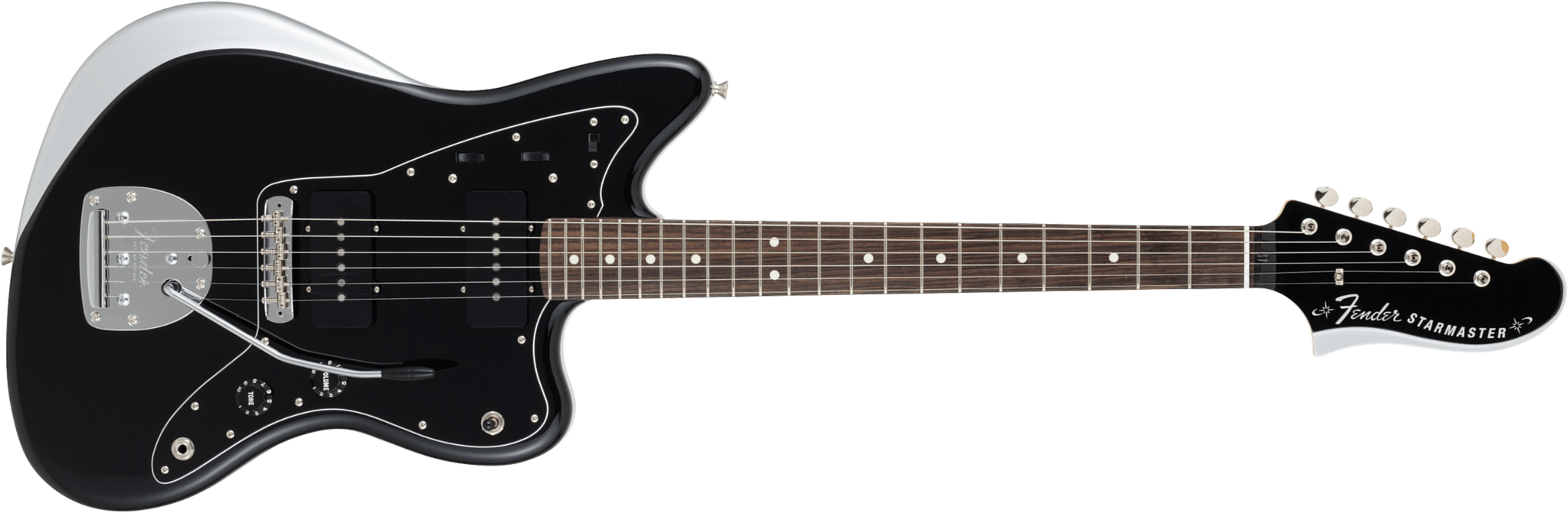 Fender Starmaster Mij Ltd Jap 2s Trem Rw - Black - Retro rock electric guitar - Main picture
