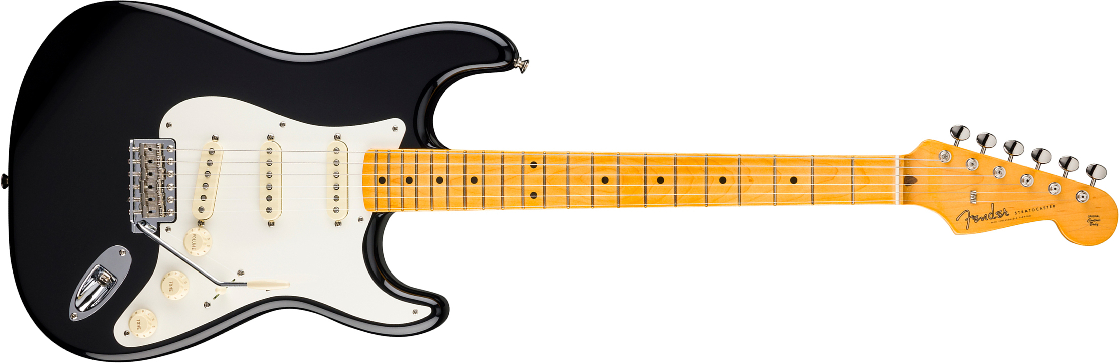 Fender Strat 1957 American Vintage Ii Usa 3s Trem Mn - Black - Str shape electric guitar - Main picture