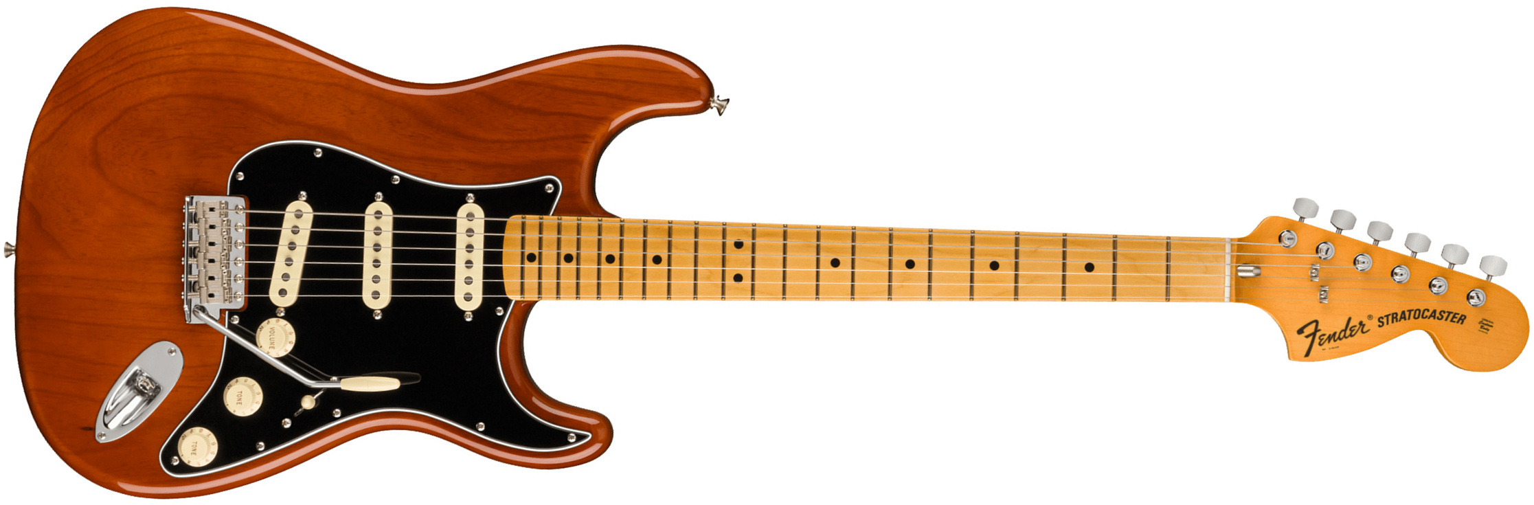 Fender Strat 1973 American Vintage Ii Usa 3s Trem Mn - Mocha - Str shape electric guitar - Main picture