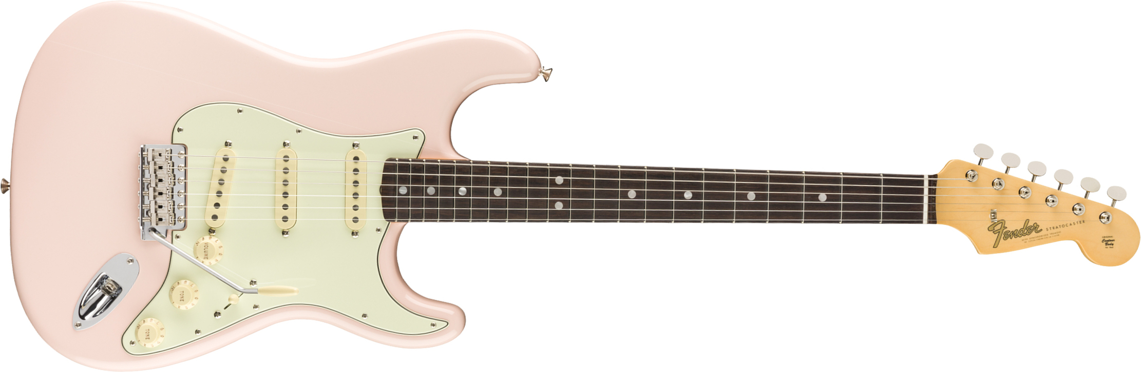 Fender Strat '60s American Original Usa Sss Rw - Shell Pink - Str shape electric guitar - Main picture