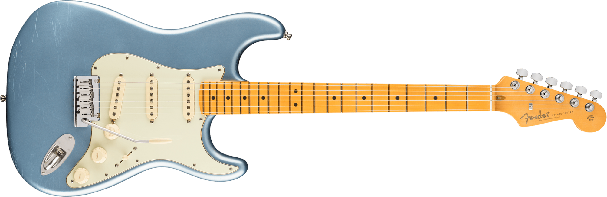 Fender Strat 60s American Ultra Luxe Ltd Usa 3s Trem Mn - Ice Blue Metallic - Str shape electric guitar - Main picture