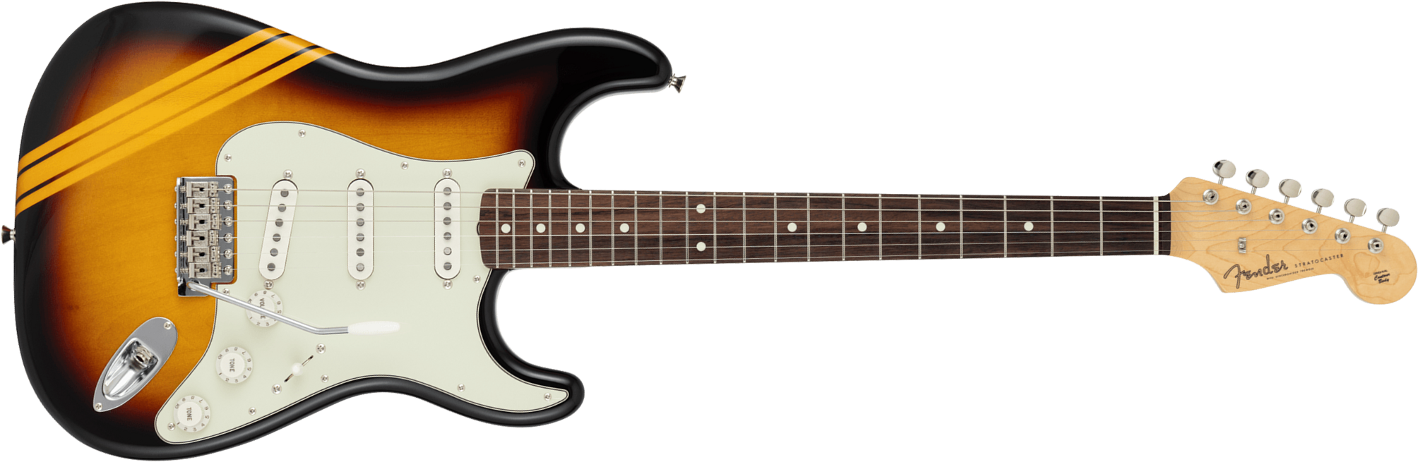 Fender Strat 60s Competition Traditional Jap 3s Trem Rw - 3-color Sunburst / Aged Natural - Str shape electric guitar - Main picture