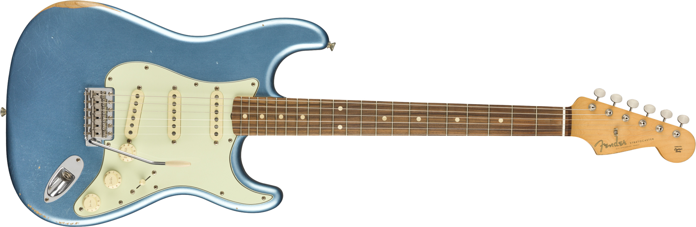 Fender Strat 60s Road Worn Mex Pf - Lake Placid Blue - Str shape electric guitar - Main picture