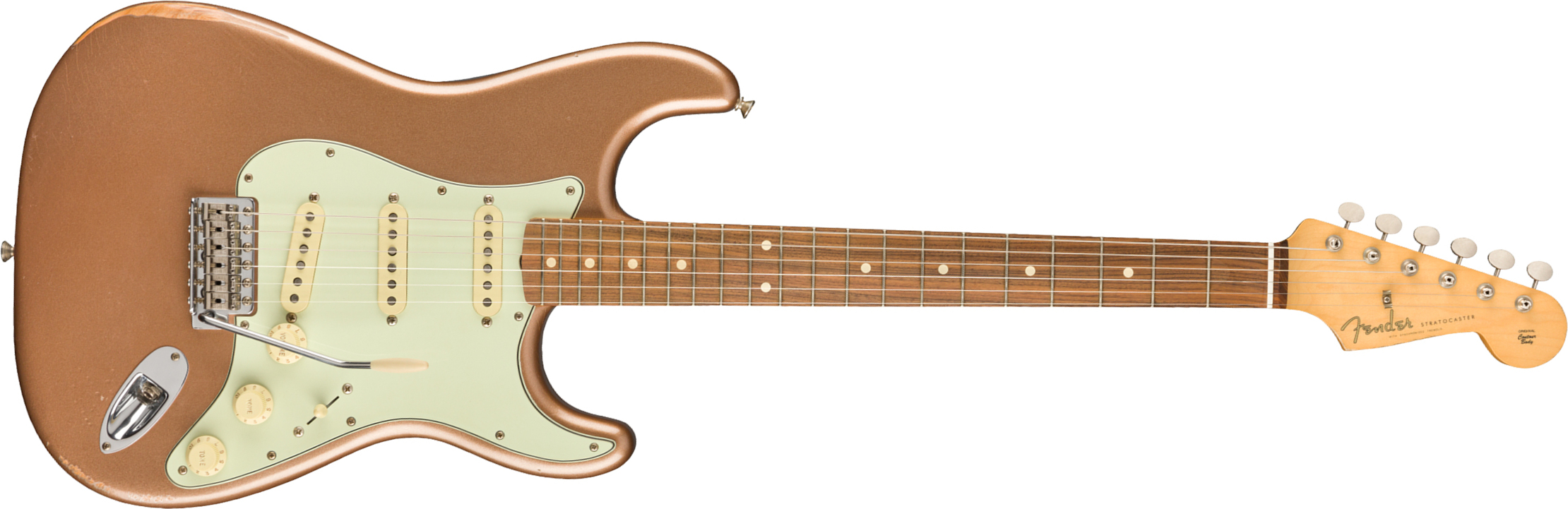 Fender Strat 60s Road Worn Mex Pf - Firemist Gold - Str shape electric guitar - Main picture