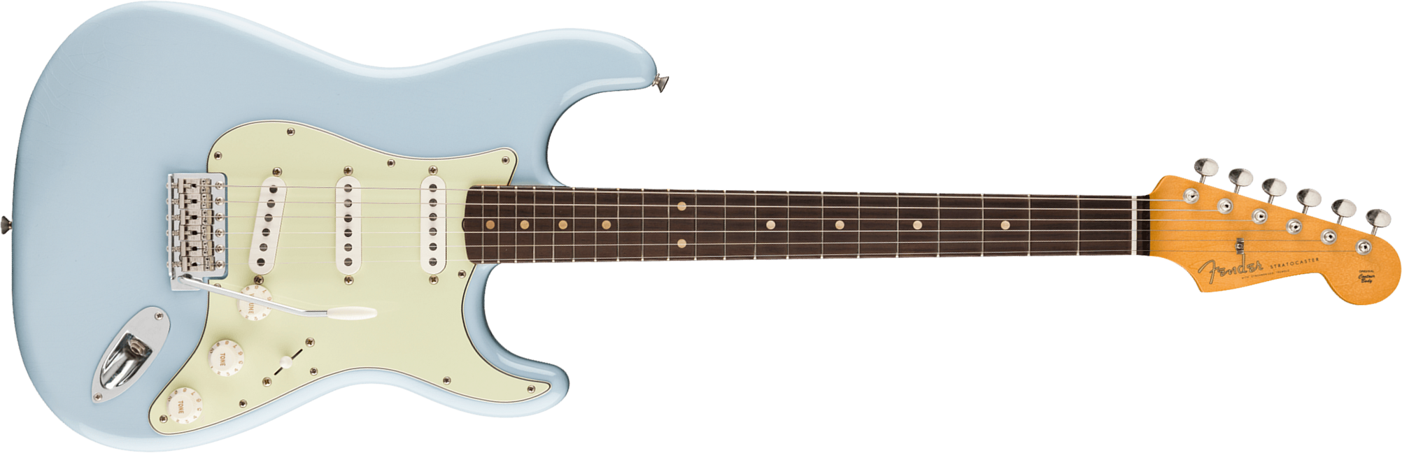 Fender Strat 60s Road Worn Vintera 2 Ltd Mex 3s Trem Rw - Sonic Blue - Str shape electric guitar - Main picture