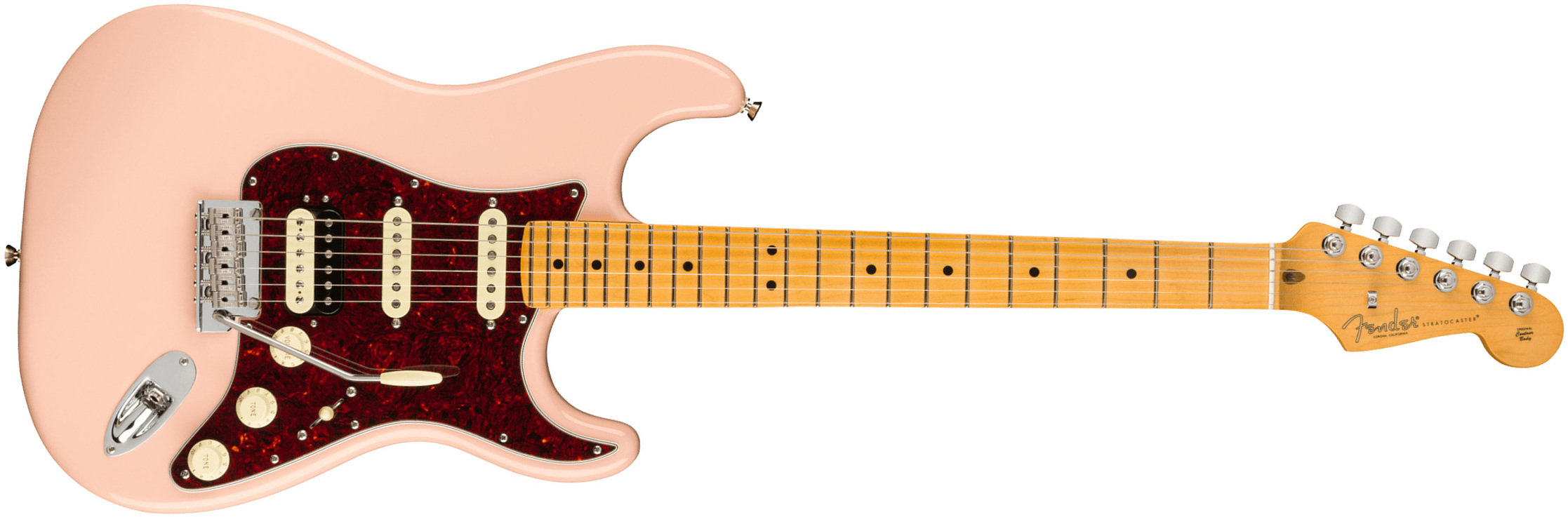 Fender Strat American Pro Ii Ltd Hss Trem Mn - Shell Pink - Str shape electric guitar - Main picture