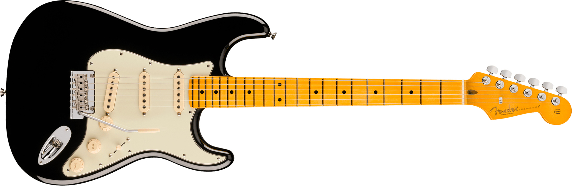 Fender Strat American Pro. Usa  3s Trem Mn - Black - Str shape electric guitar - Main picture