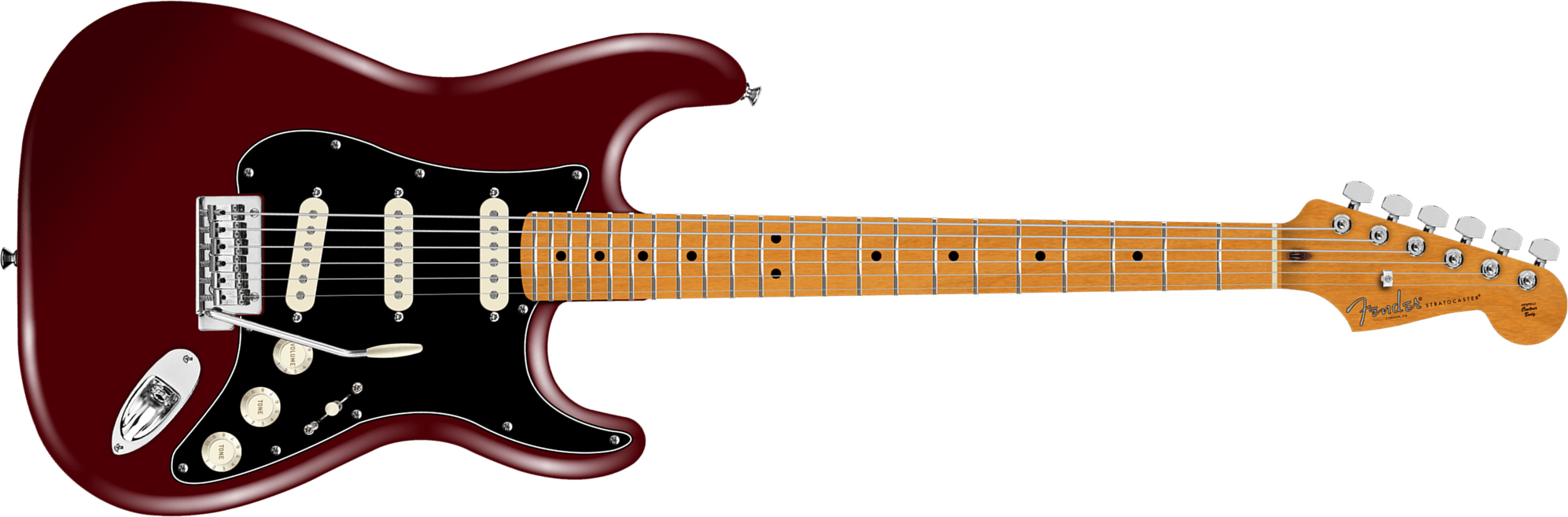 Fender Strat American Pro. Usa  3s Trem Mn - Oxblood - Str shape electric guitar - Main picture