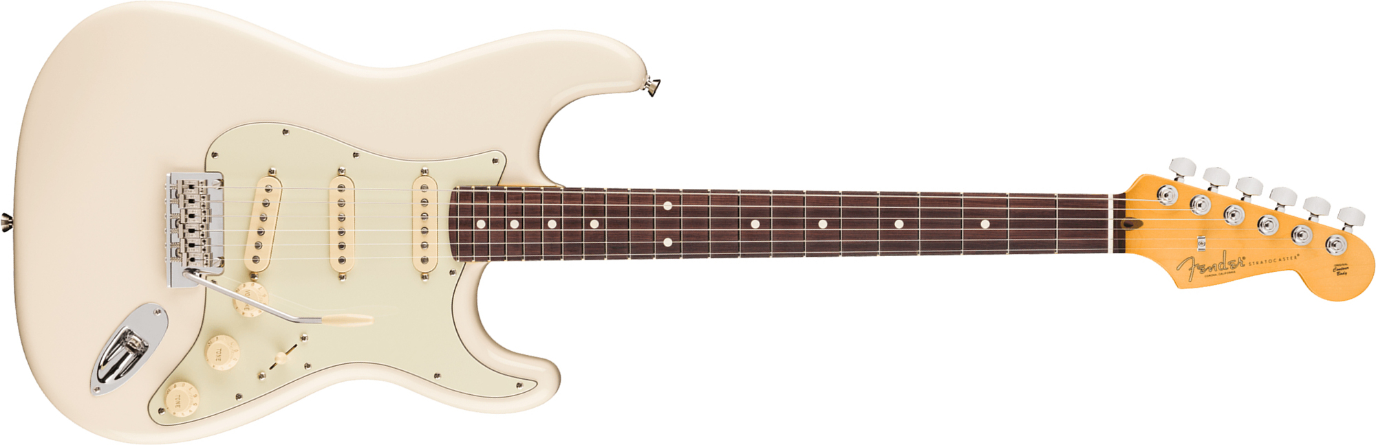 Fender Strat American Pro. Usa  3s Trem Rw - Olympic White - Str shape electric guitar - Main picture