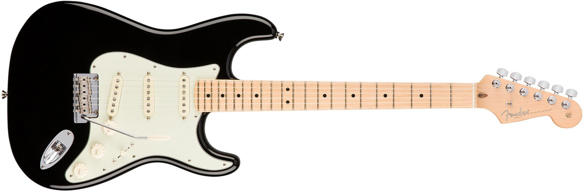 Fender Strat American Professional 2017 3s Usa Mn - Black - Str shape electric guitar - Main picture