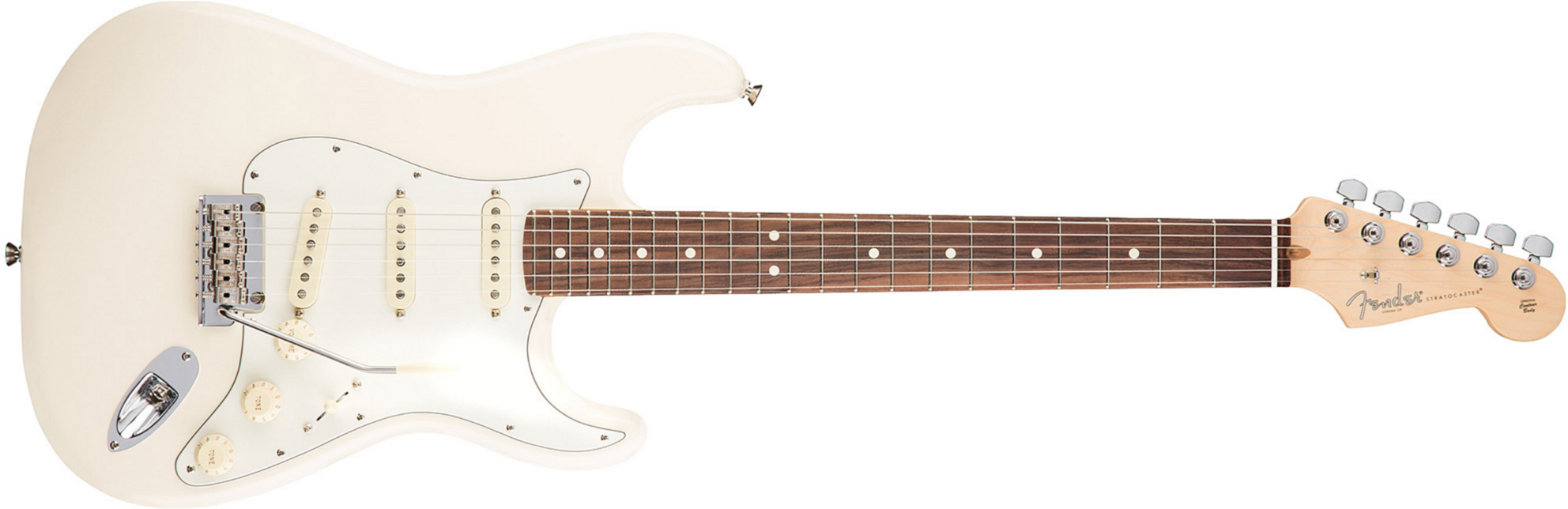 Fender Strat American Professional 2017 3s Usa Rw - Olympic White - Str shape electric guitar - Main picture