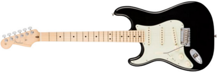 Fender Strat American Professional Lh Usa Gaucher 3s Mn - Black - Left-handed electric guitar - Main picture