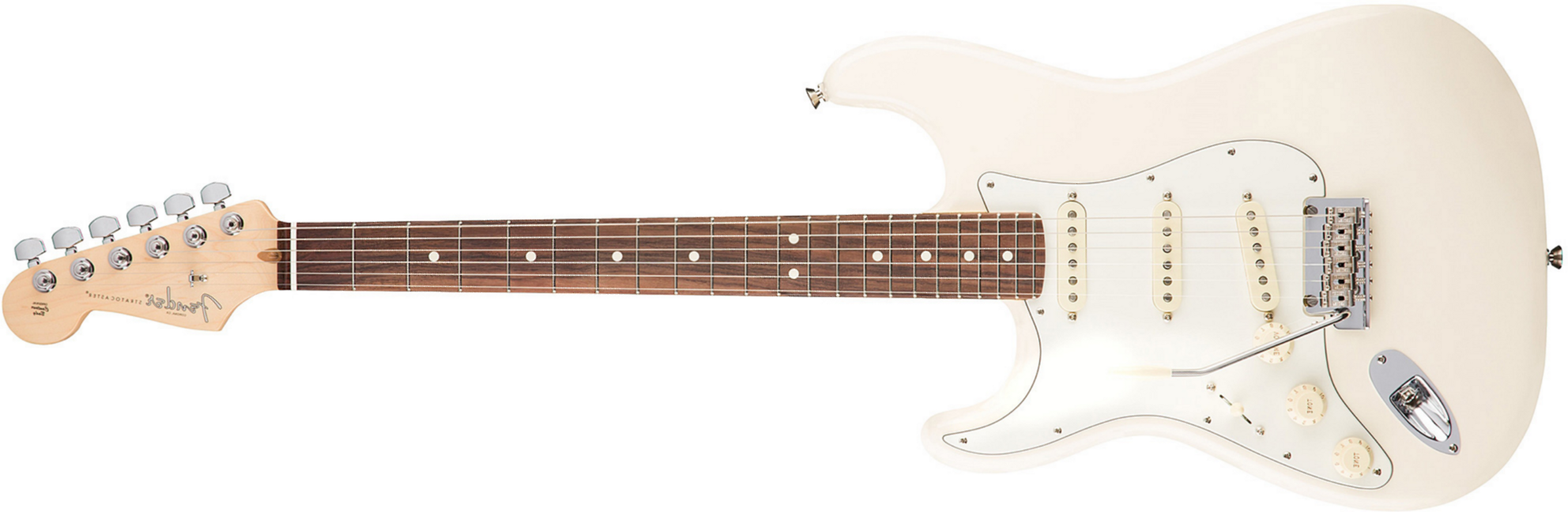 Fender Strat American Professional Lh Usa Gaucher 3s Rw - Olympic White - Left-handed electric guitar - Main picture