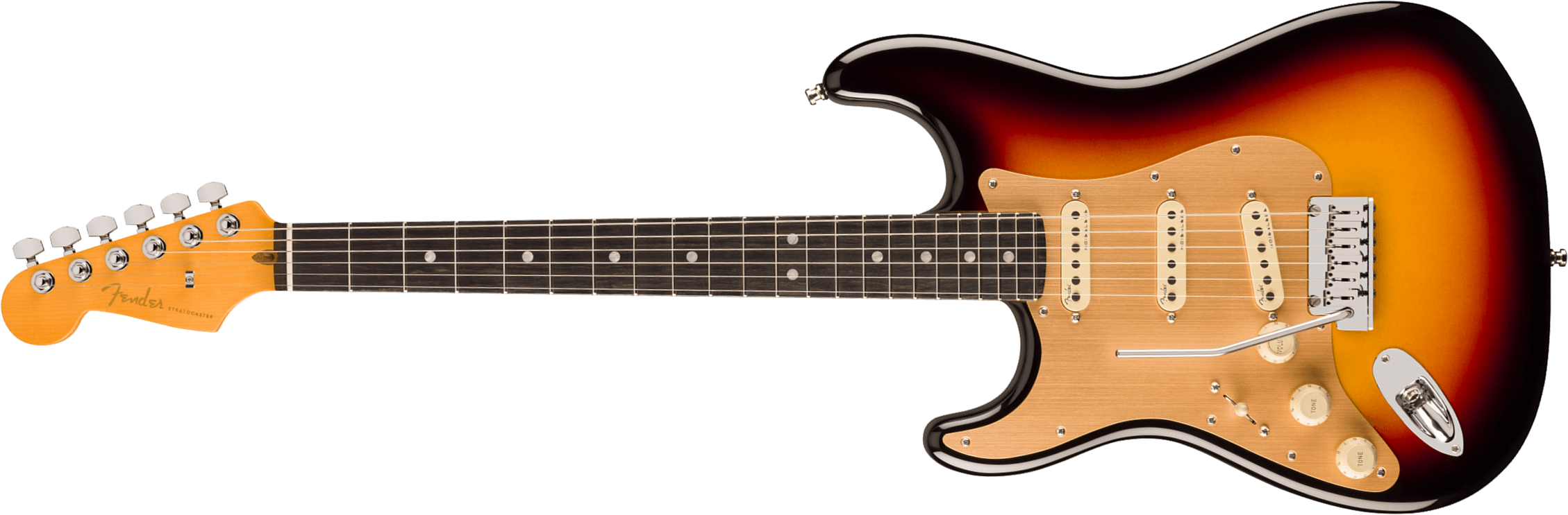 Fender Strat American Ultra Ii Lh Usa Gaucher Trem 3s Eb - Ultraburst - Str shape electric guitar - Main picture