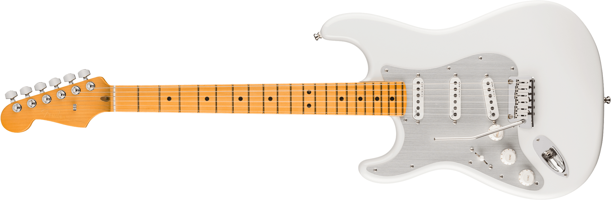 Fender Strat American Ultra Ii Lh Usa Gaucher Trem 3s Mn - Avalanche - Str shape electric guitar - Main picture