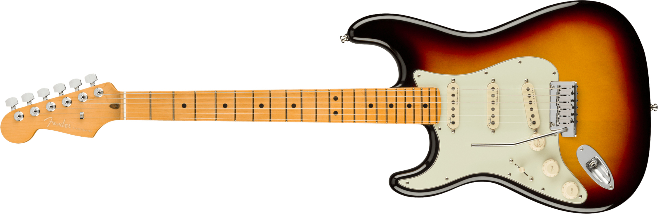 Fender Strat American Ultra Lh Gaucher Usa Mn +etui - Ultraburst - Left-handed electric guitar - Main picture
