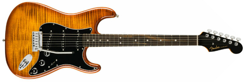 Fender Strat American Ultra Ltd Usa 3s Trem Eb - Tiger's Eye - Str shape electric guitar - Main picture