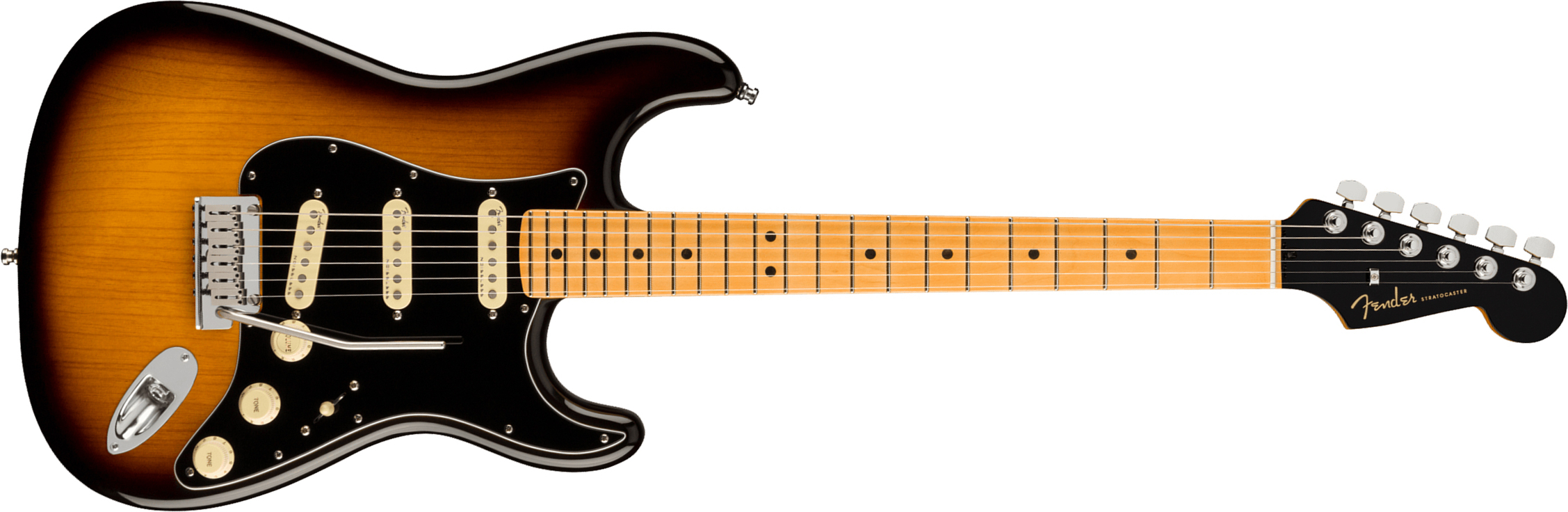 Fender Strat American Ultra Luxe Usa Mn +etui - 2-color Sunburst - Str shape electric guitar - Main picture