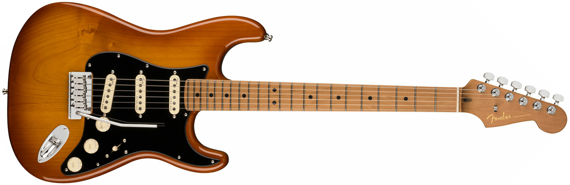 Fender Strat American Ultra Roasted Fretboard Ltd Usa 3s Trem Mn - Honey Burst - Str shape electric guitar - Main picture