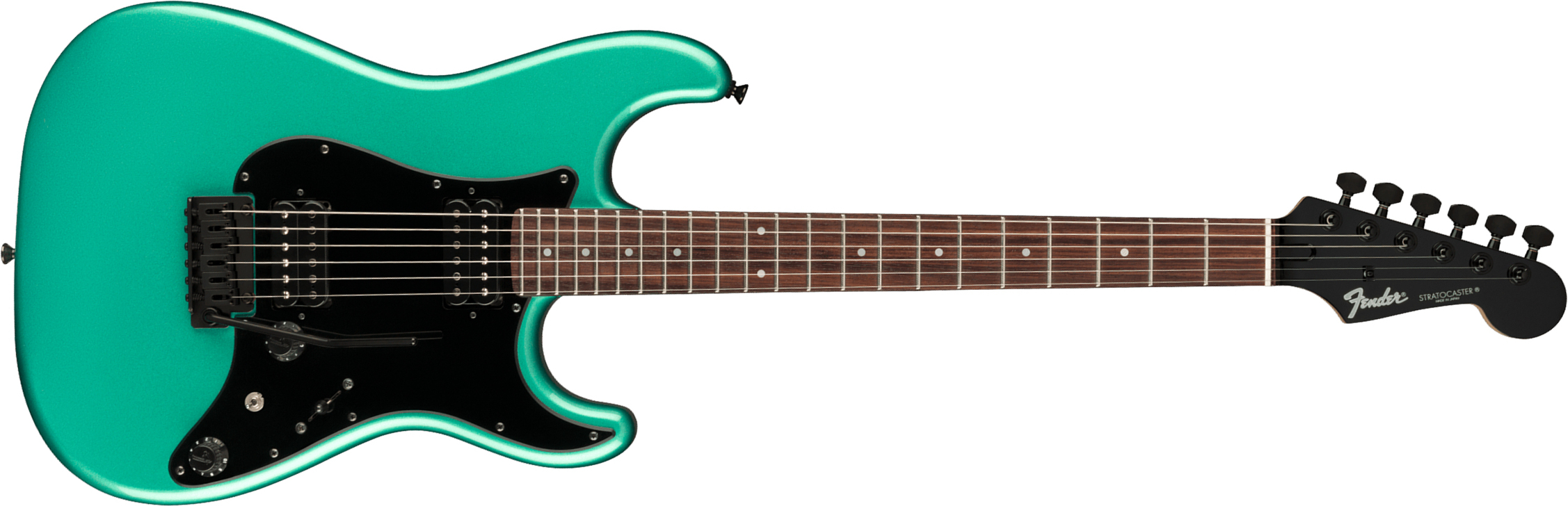 Fender Strat Boxer Hh Jap Trem Rw +housse - Sherwood Green Metallic - Str shape electric guitar - Main picture