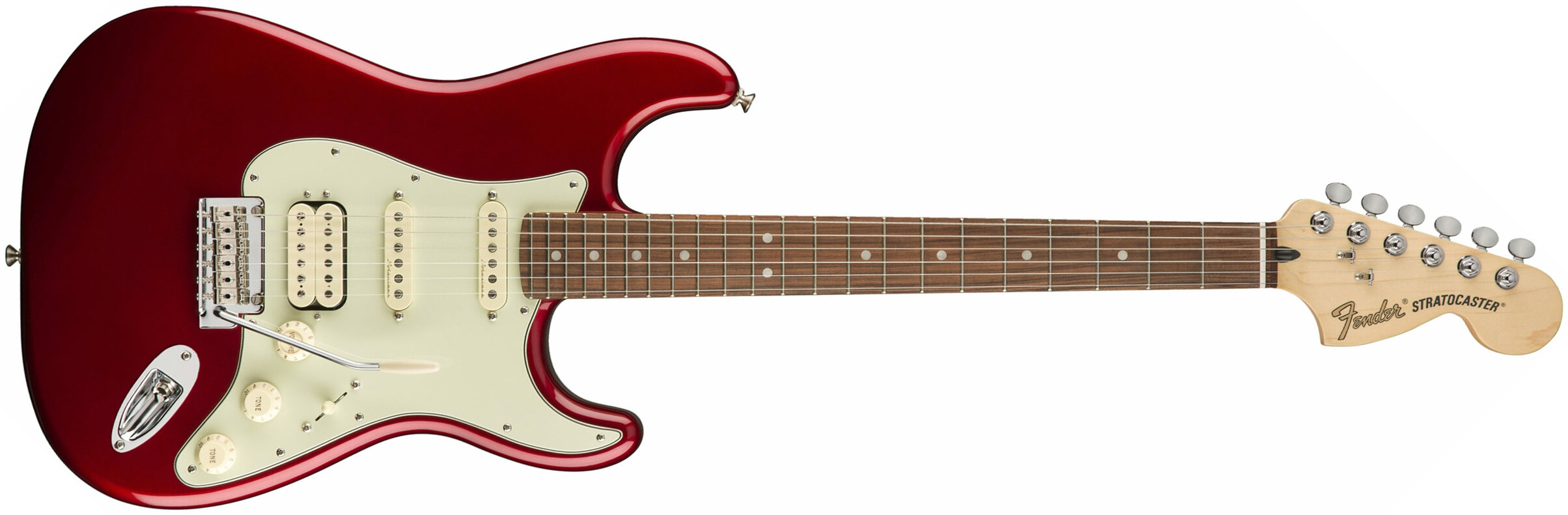 Fender Strat Deluxe Hss Mex Pf 2017 - Candy Apple Red - Str shape electric guitar - Main picture