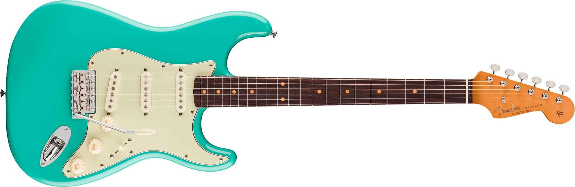 Fender Strat Early 60s Vintera 3 Mex 3s Trem Rw - Seafoam Green - Str shape electric guitar - Main picture