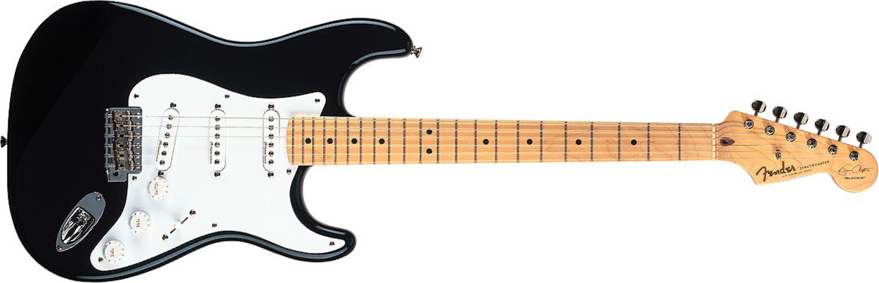 Fender Strat Eric Clapton Usa Signature 3s Trem Mn - Black - Str shape electric guitar - Main picture