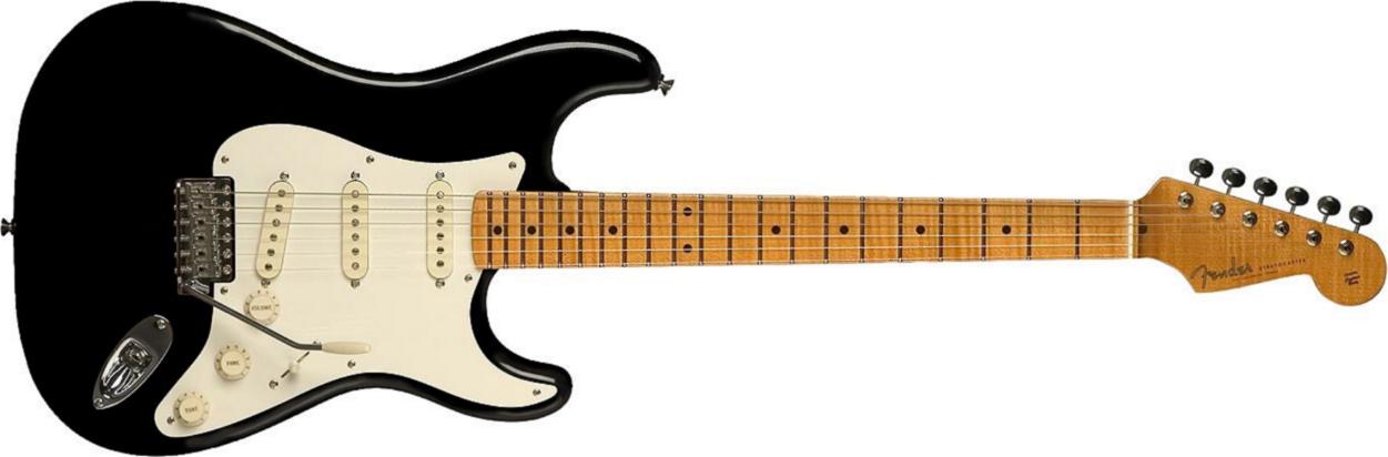 Fender Strat Eric Johnson Usa Signature Sss Mn - Black - Str shape electric guitar - Main picture